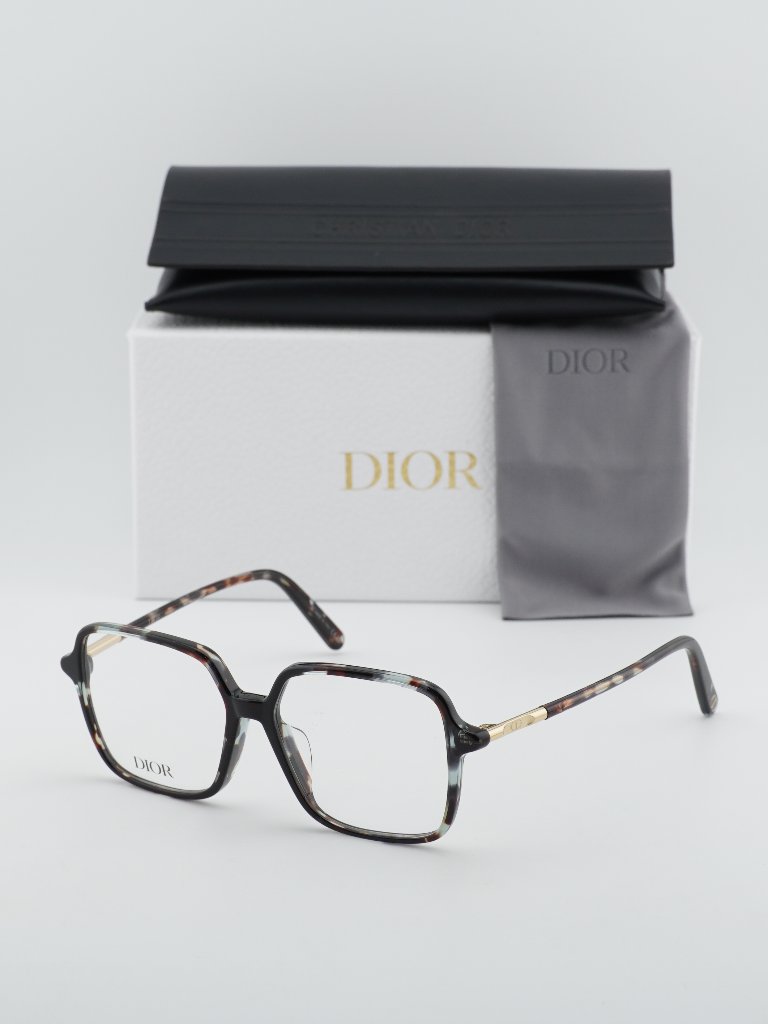 Dior Dior Mini Cd O S2f 2800 Square Eyeglasses 53mm - Havana / Blue